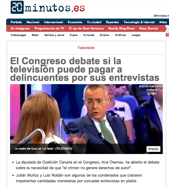 Ana Oramas castiga a los corruptos en el Congreso y los arropa en casa (20 Minutos)