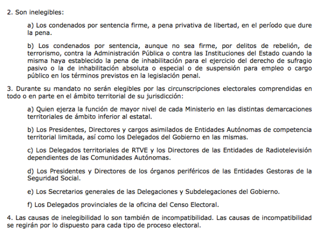 Ley Electoral ilegaliza a políticos inhabilitados