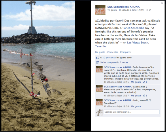 Dos semanas de peligro en el entorno de la fuente de la playa de Las Vistas.