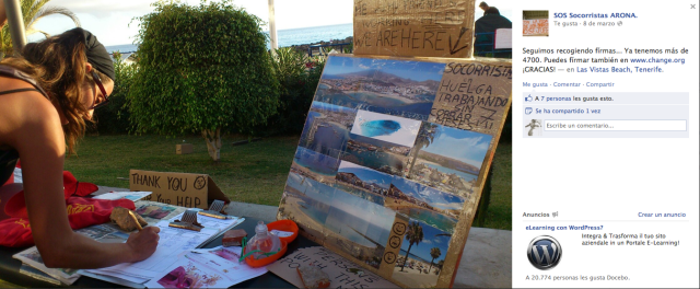 Recogida de firmas de apoyo a los socorristas que curran pero no cobran salario.