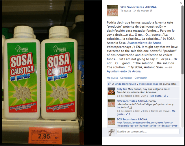 Sosa Cáustica siembra el caos en las playas de Arona